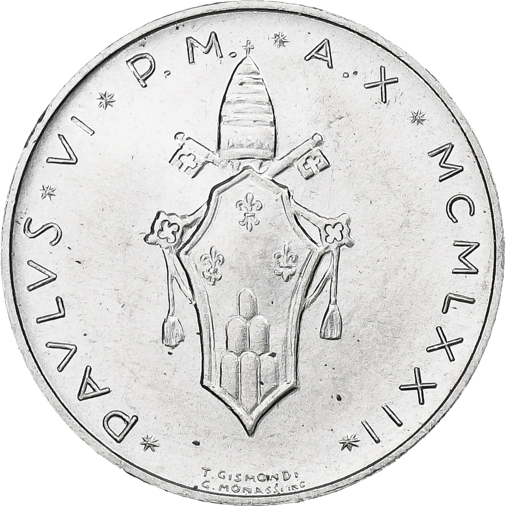 Vatican, Paul VI, 1 Lire, 1972 (Anno X), Rome, Aluminum, , KM:116