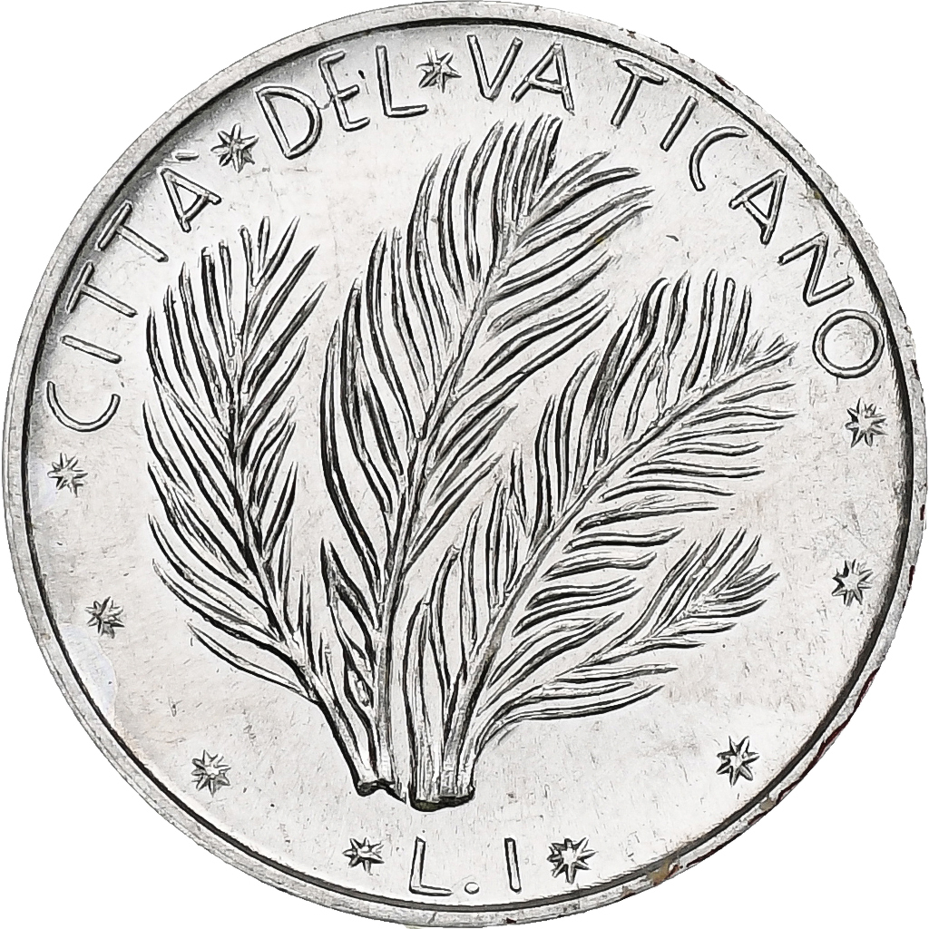 Vatican, Paul VI, 1 Lire, 1975 (Anno XIII), Rome, Aluminum, , KM:116