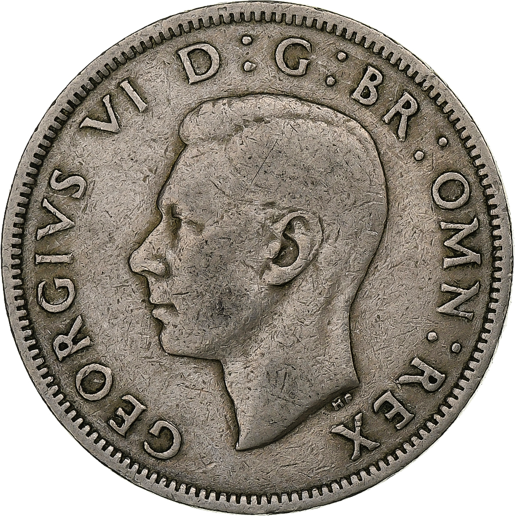 Great Britain, George VI, 2 Shillings, 1948, London, Copper-nickel, 
