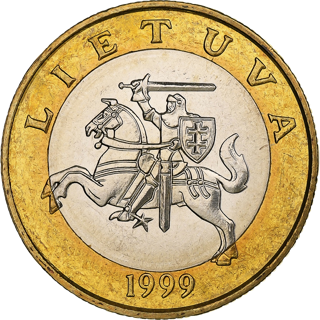 Lithuania, 2 Litai, 1999, Bi-Metallic, , KM:112