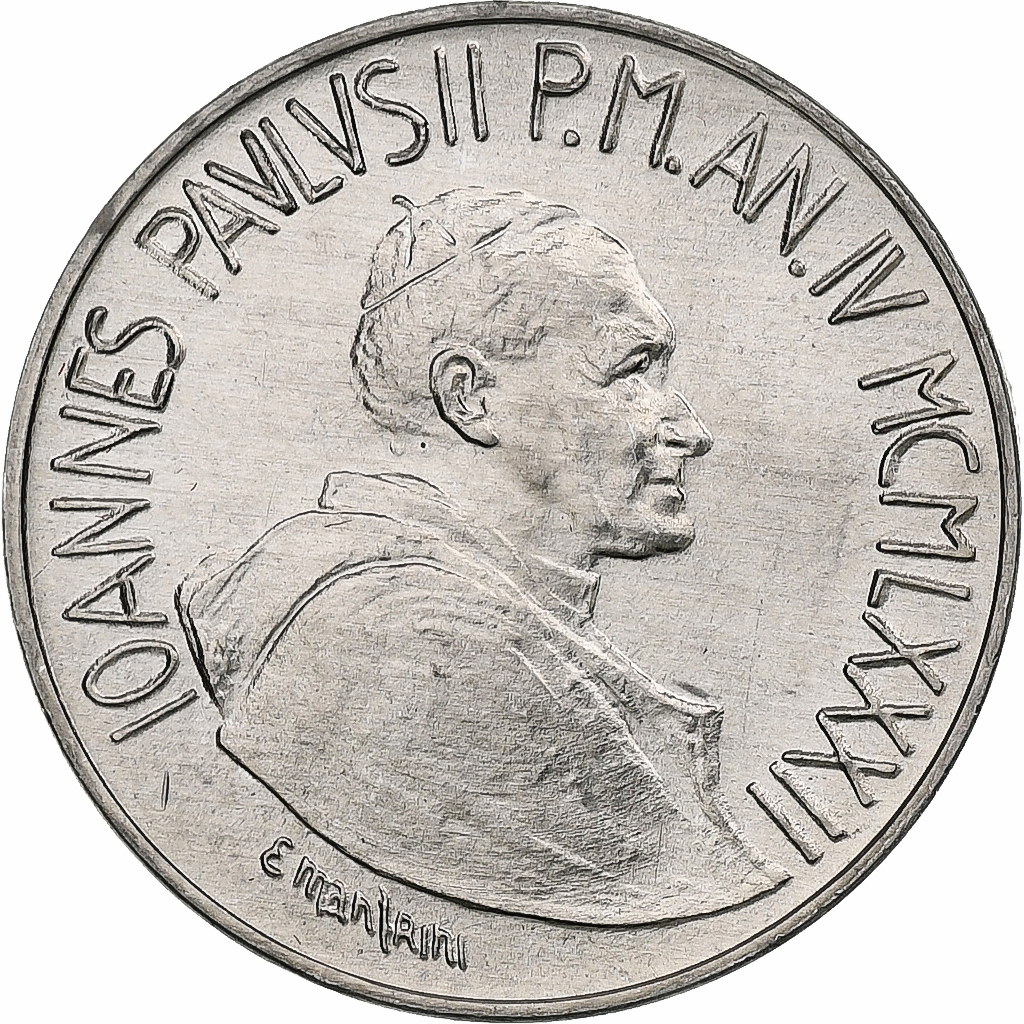 Vatican, John Paul II, 10 Lire, 1982 (Anno IV), Rome, Aluminum, , KM:161