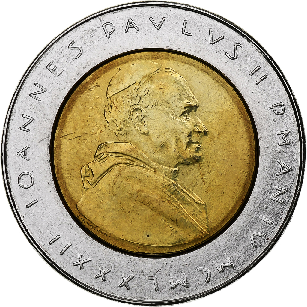 Vatican, John Paul II, 500 Lire, 1982 (Anno IV), Rome, Bi-Metallic, 