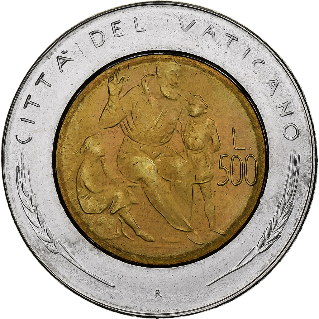 Vatican, John Paul II, 500 Lire, 1982 (Anno IV), Rome, Bi-Metallic, 
