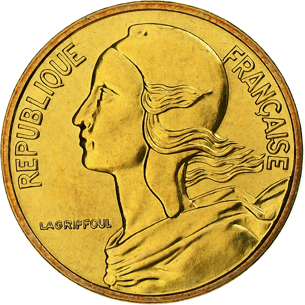 France, 5 Centimes, Marianne, 1980, MDP, FDC.BU, Aluminum-Bronze, 