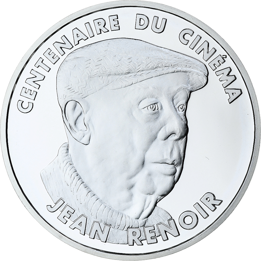 France, 100 Francs, Jean Renoir, Centenaire du Cinéma, 1995, MDP, Silver
