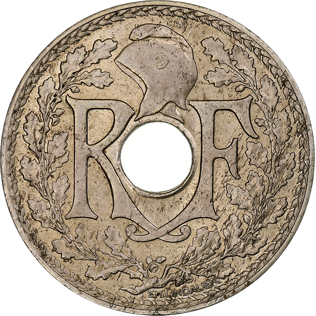 France, 25 Centimes, Lindauer, .1940., Paris, Maillechort, 