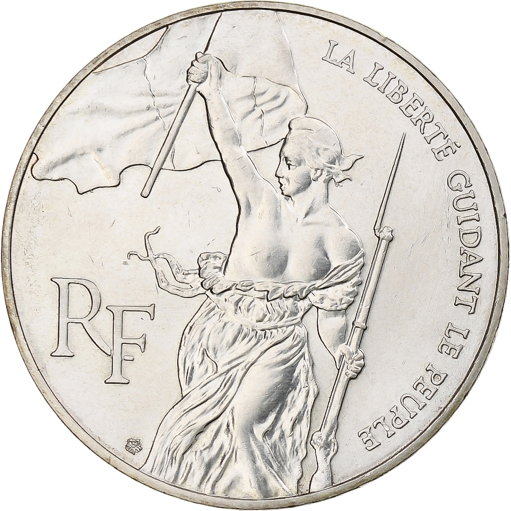 France, 100 Francs, Liberté guidant le peuple, 1993, Paris, Silver, 