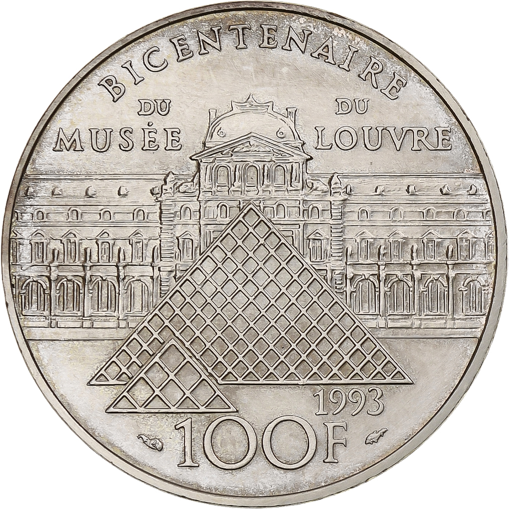 France, 100 Francs, Liberté guidant le peuple, 1993, Paris, Silver, 