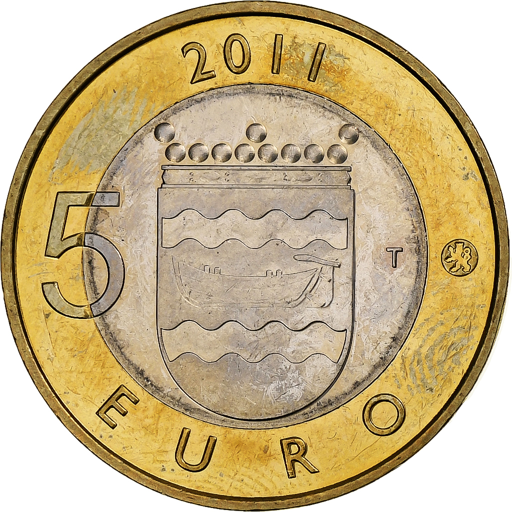 Finland, 5 Euro, Uusimaa, 2011, Vantaa, Bi-Metallic, , KM:160