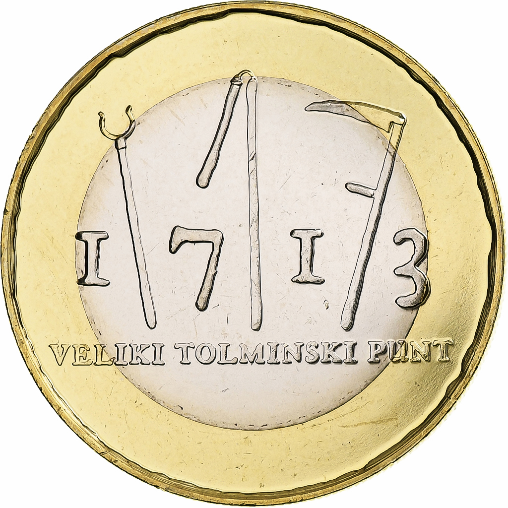 Slowenien, 3 Euro, Tolmin Peasant Revolt, 2013, Bi-Metallic, VZ+, KM:108
