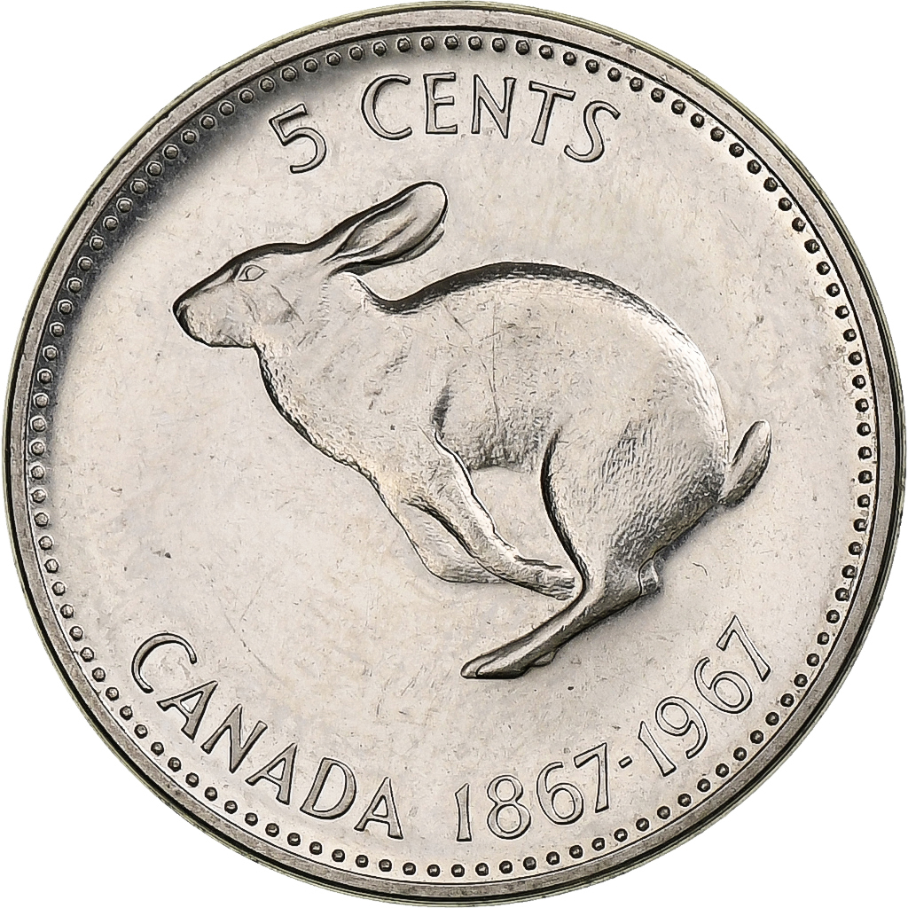 Canada, Elizabeth II, 5 Cents, 1967, Ottawa, Nickel, , KM:66
