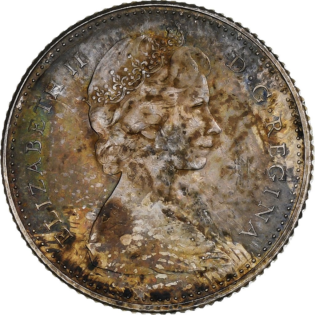 Canada, Elizabeth II, 10 Cents, 1967, Ottawa, Silver, 