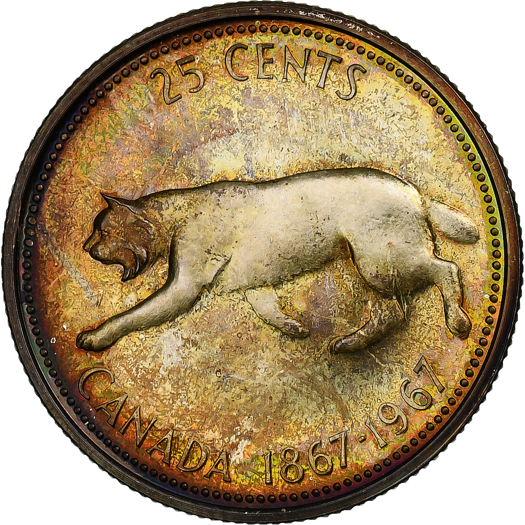 Canada, Elizabeth II, 25 Cents, 1967, Ottawa, Silver, , KM:68