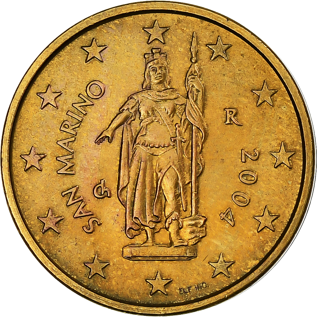 San Marino, 2 Euro Cent, 2004, Rome, Copper Plated Steel, UNZ