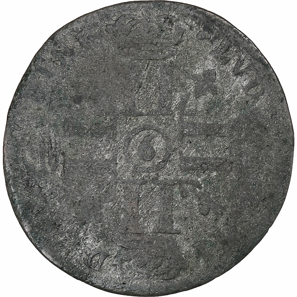 France, Louis XIV, Quinzain aux 8 L, 1693, Rennes, Billon, , Gadoury:91