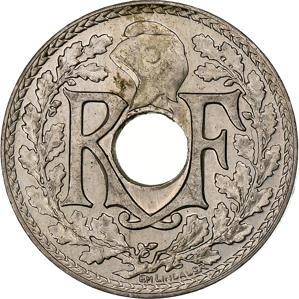 France, 5 Centimes, Lindauer, 1936, Paris, Copper-nickel, MS, Gadoury:170