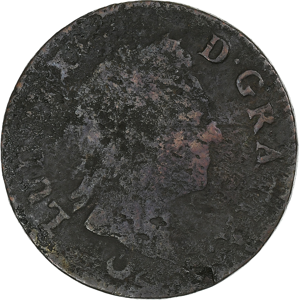 France, Louis XV, Sol, 1771, Metz, Copper, , Gadoury:280