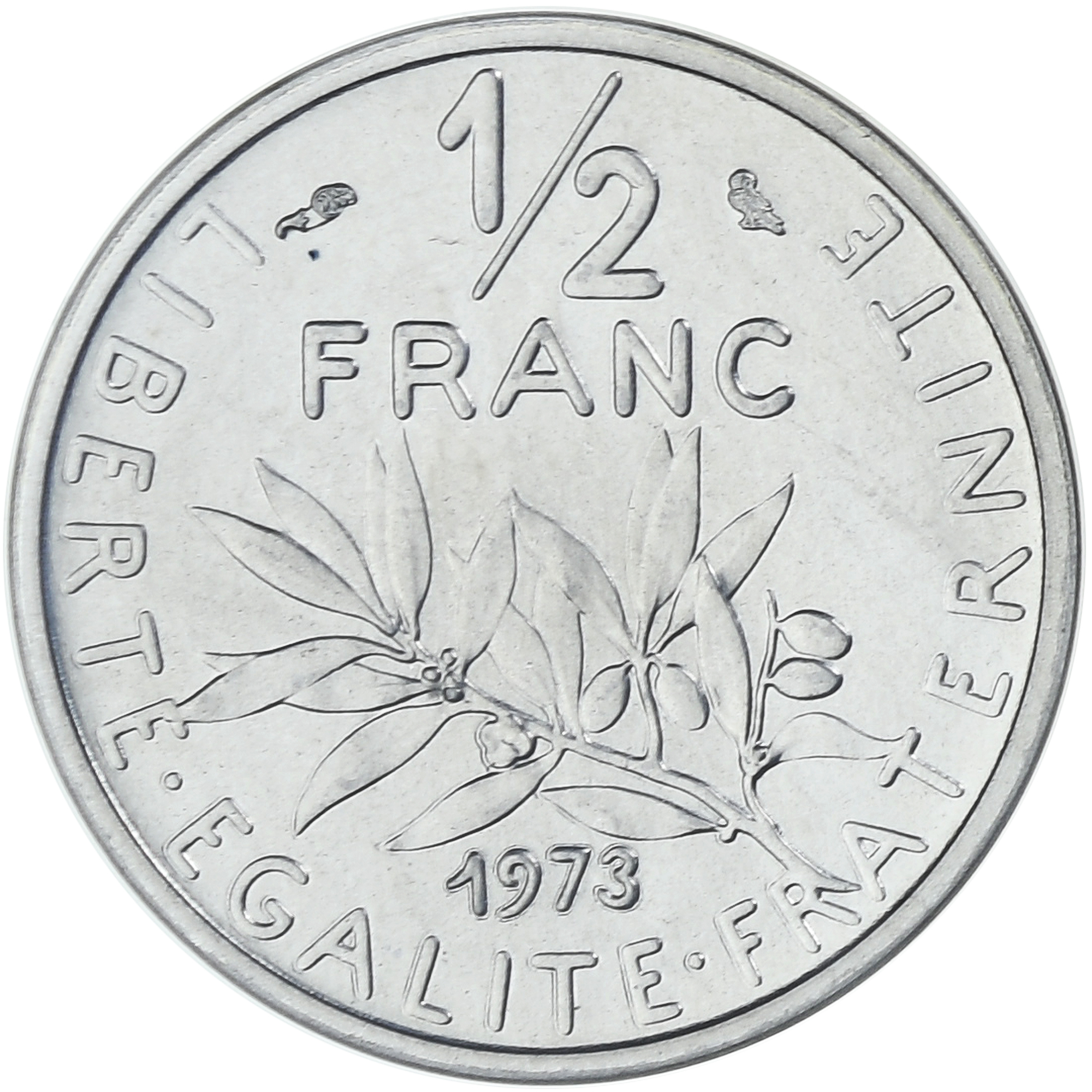 France, 1/2 Franc, Semeuse, 1973, MDP, Piéfort, Nickel, 