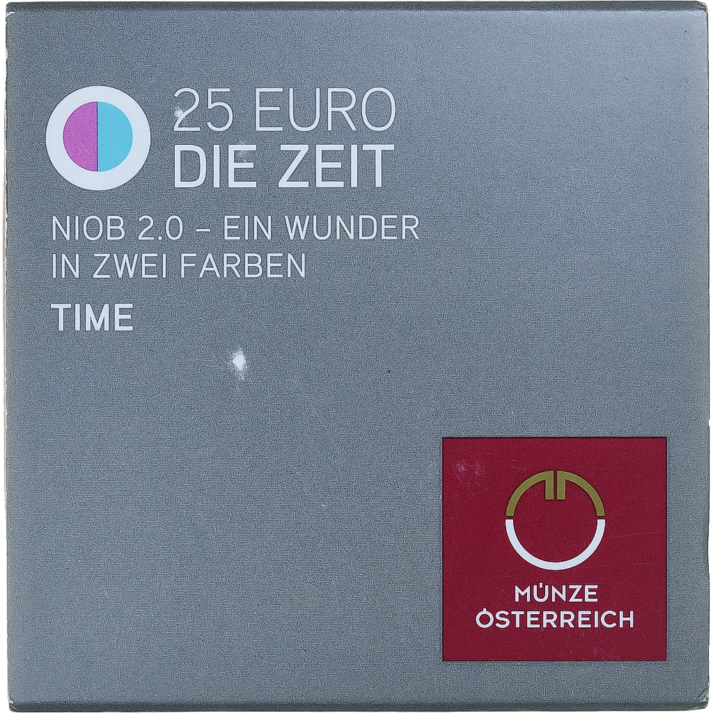 Oostenrijk, 25 Euro, Time, 2016, Vienna, Bi-Metallic, FDC