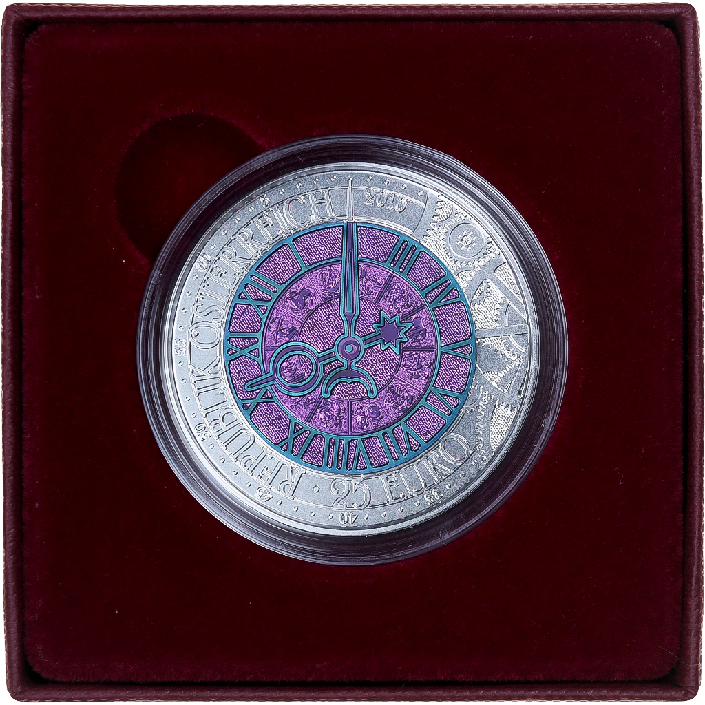 Oostenrijk, 25 Euro, Time, 2016, Vienna, Bi-Metallic, FDC