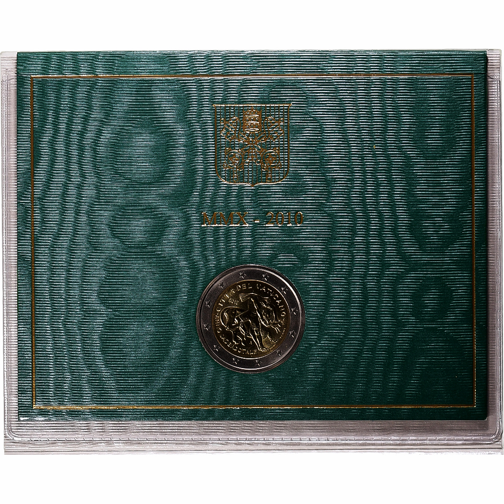 Vatikan, Benedict XVI, 2 Euro, Year for Priests, BU, 2010, Rome, Bi-Metallic