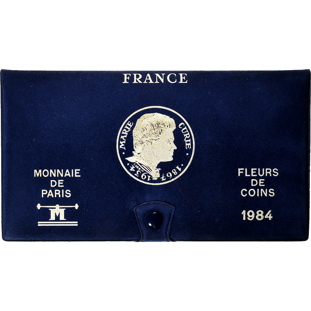 France, Coffret 1 c. à 100 frs., Marie Curie, 1984, MDP, série FDC, 
