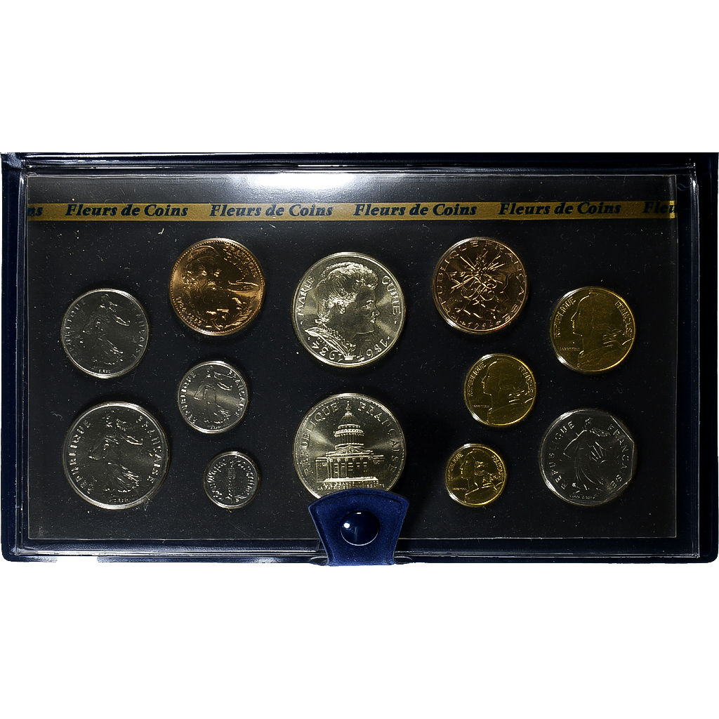 France, Coffret 1 c. à 100 frs., Marie Curie, 1984, MDP, série FDC, 