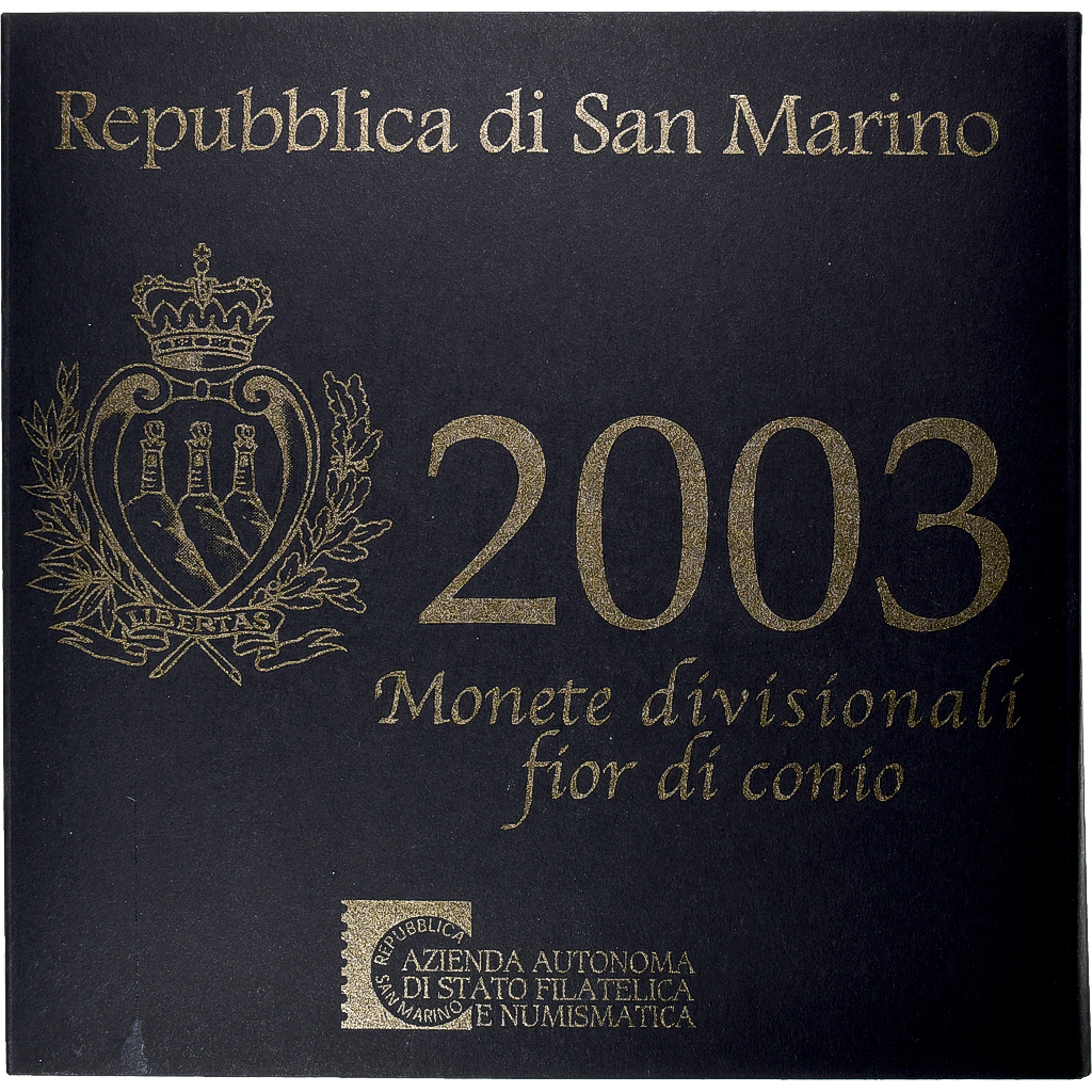 San Marino, Set 1 ct. - 5 Euro, Coin card.FDC, 2003, Rome, STGL