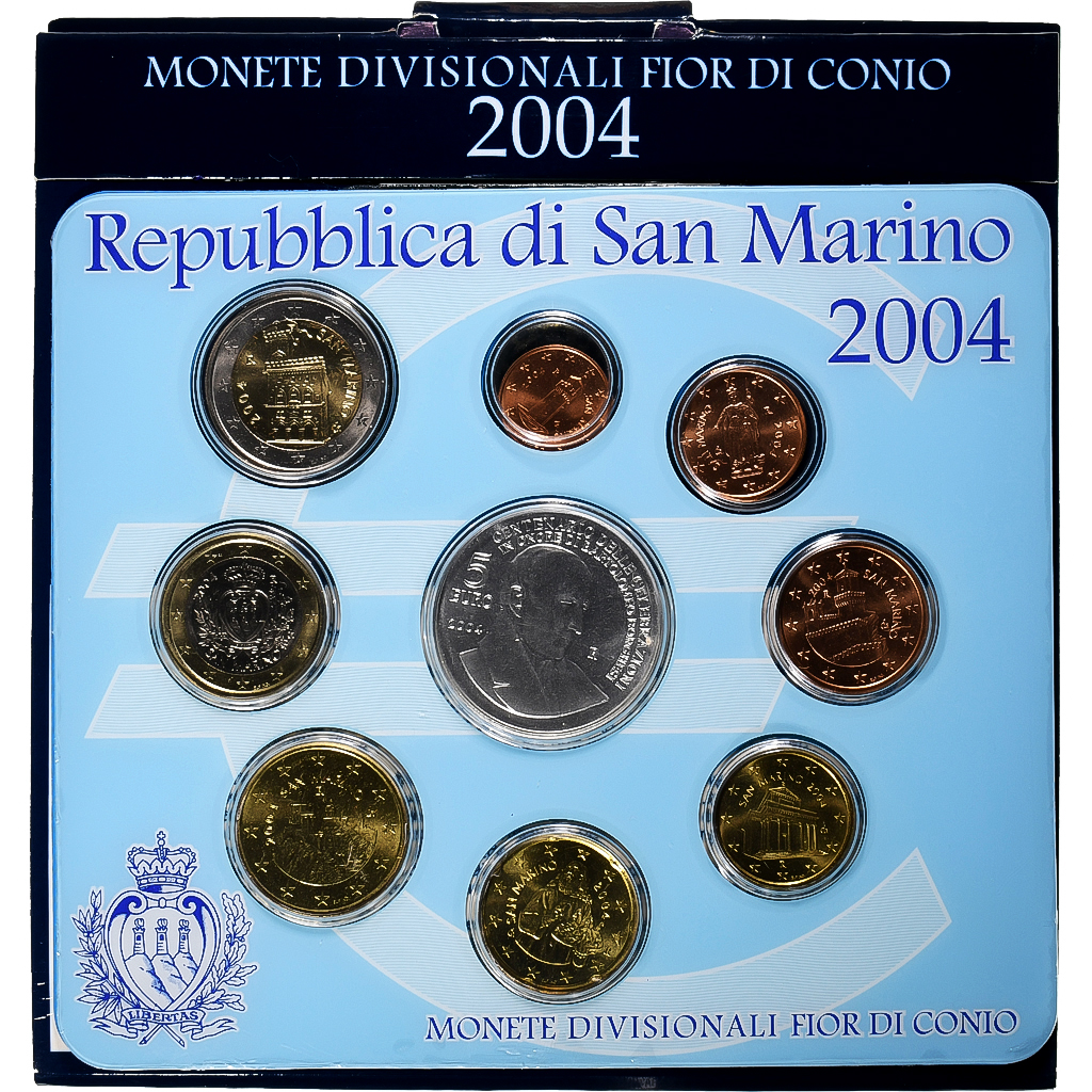 San Marino, Set 1 ct. - 5 Euro, FDC, 2004, Rome, STGL