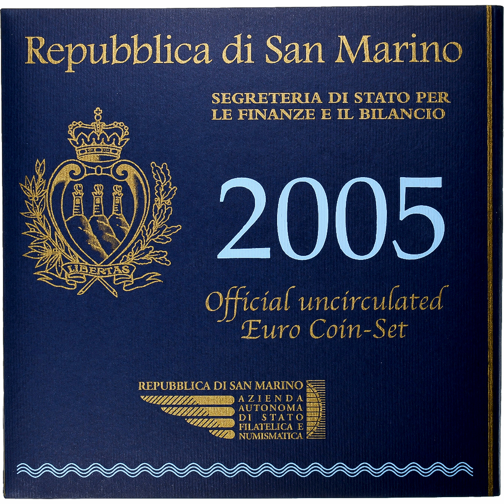 San Marino, Set 1 ct. - 5 Euro, Coin card.FDC, 2005, Rome, STGL