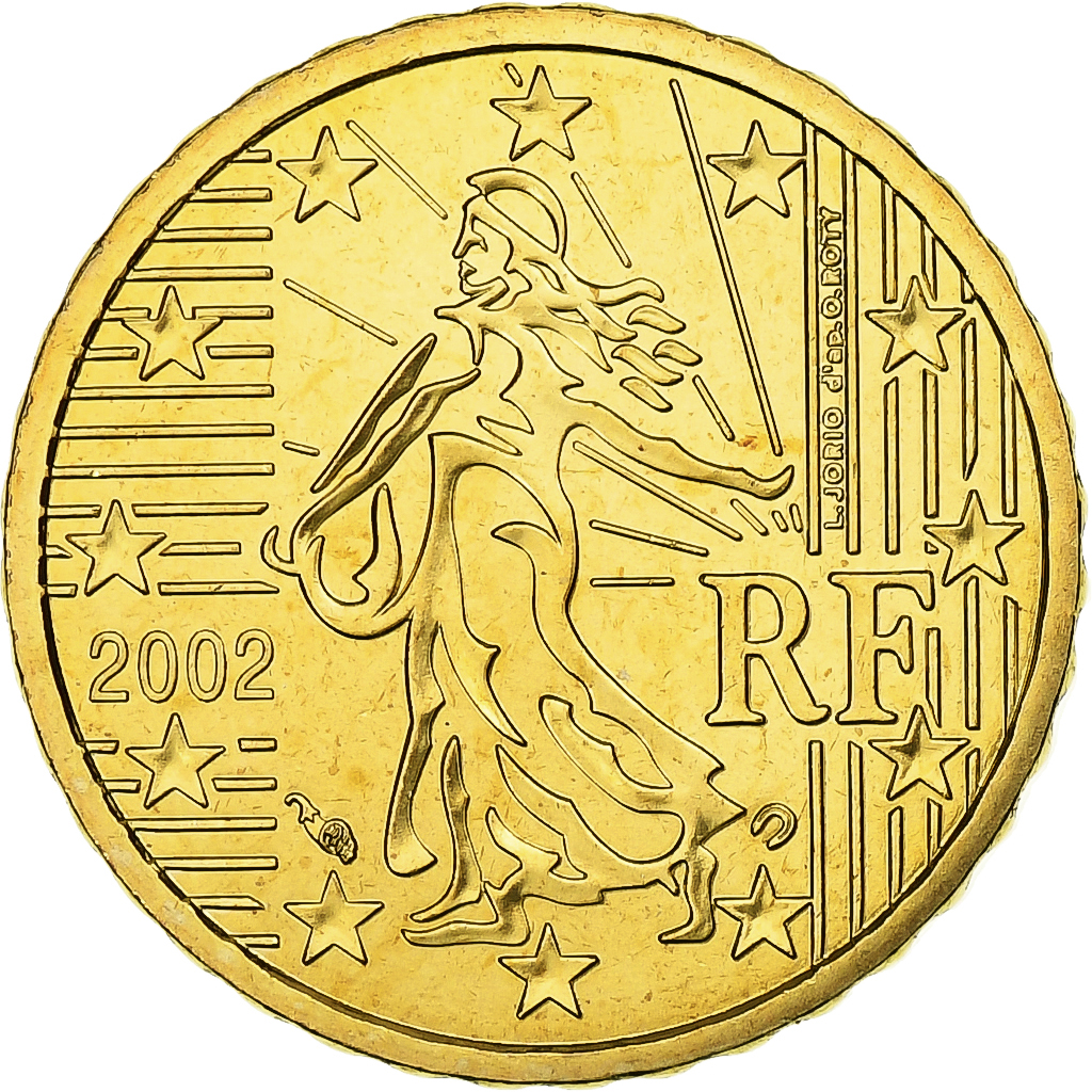 Frankreich, 10 Euro Cent, BU, 2002, MDP, Nordic gold, UNZ, KM:1285