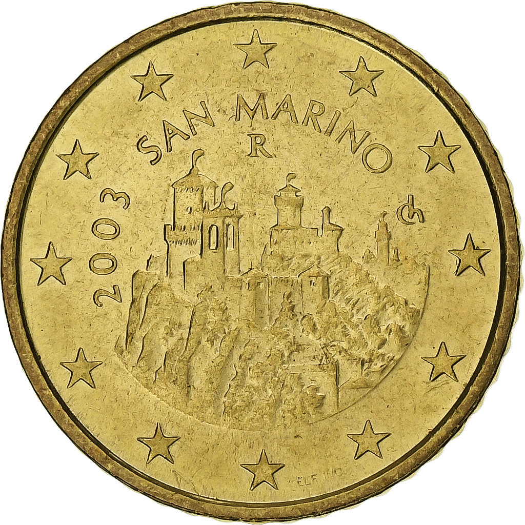 San Marino, 50 Euro Cent, 2003, Rome, Nordic gold, VZ, KM:445