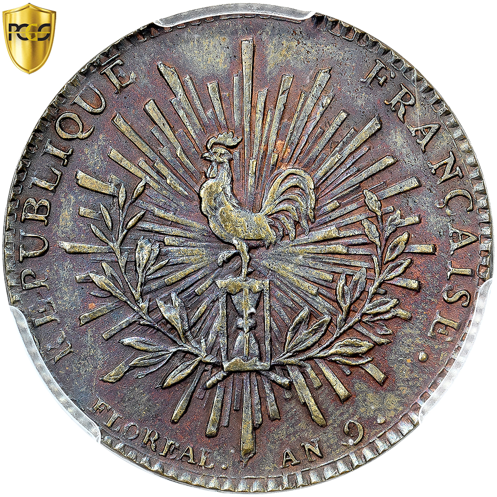 France, Module de 2 francs, Paix Franco-Russe, 1801, Copper, Tiolier, Pattern