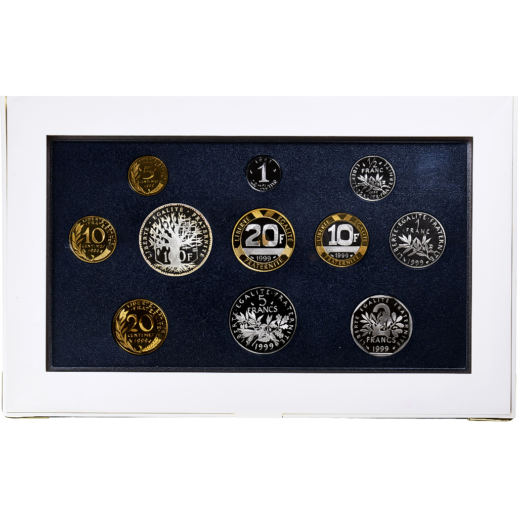 France, Coffret 1 c. à 100 frs., 1999, MDP, Série BE, 