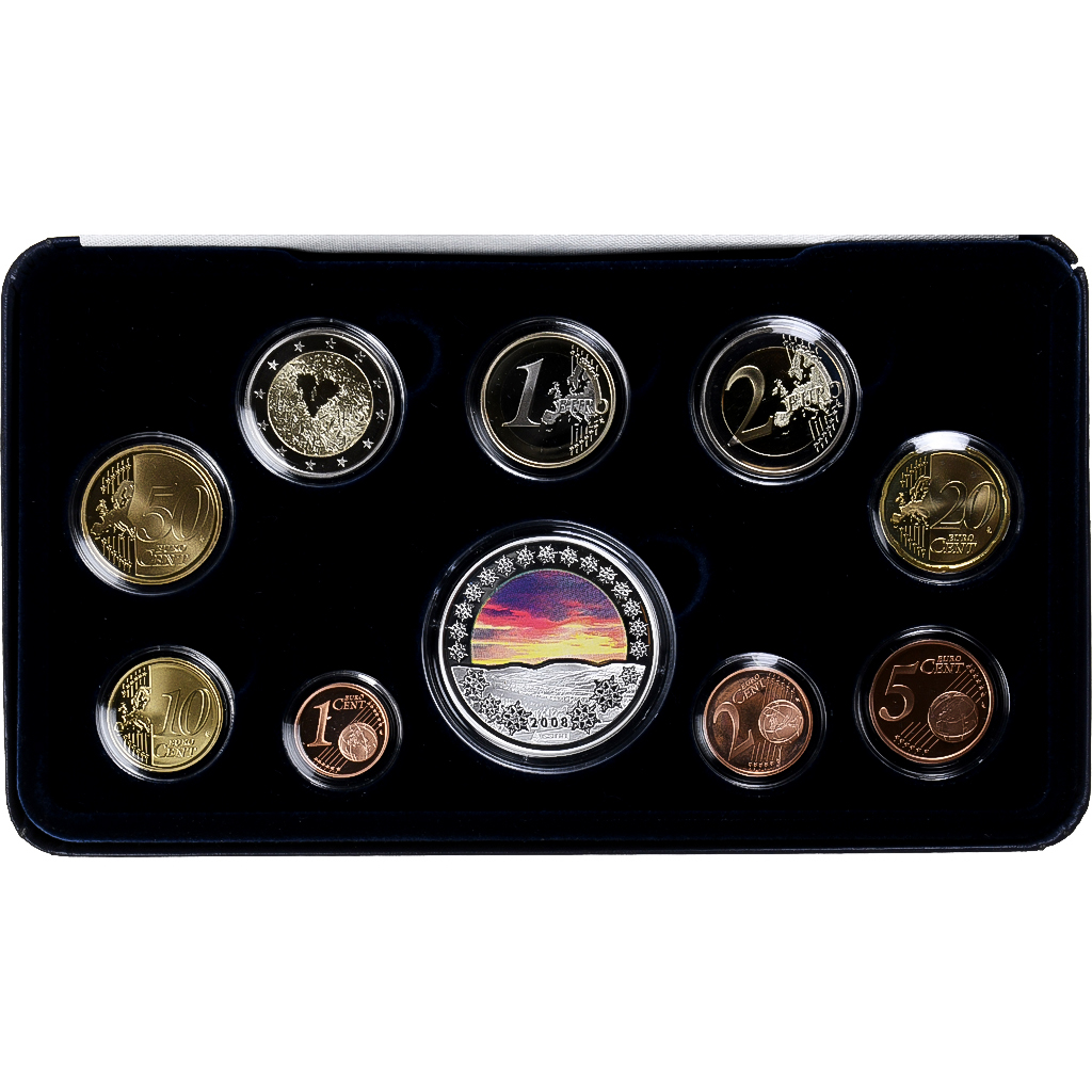 Finnland, Set 1 ct. - 2 Euro + Token, PP, 2008, Vantaa, STGL