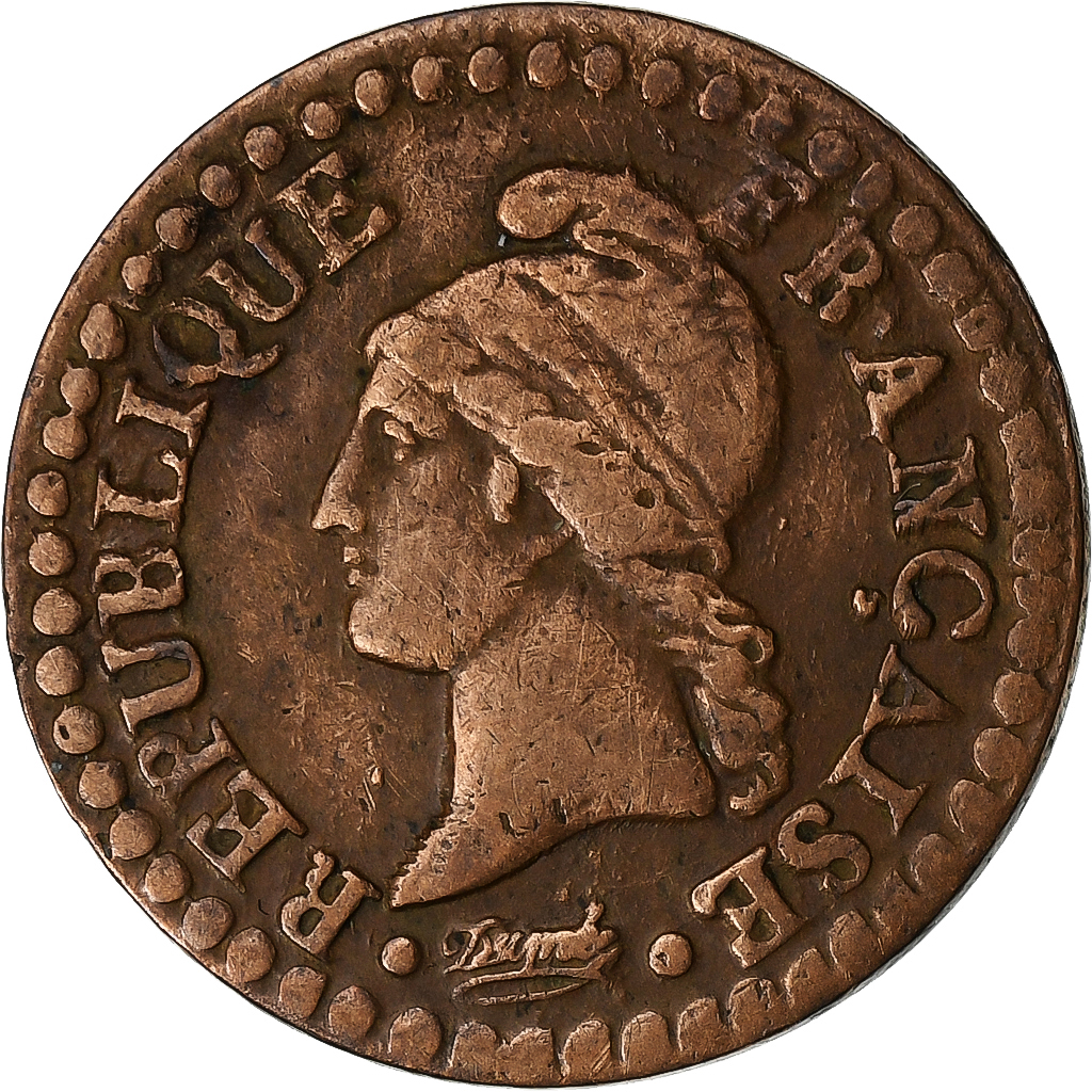 France, 1 Centime, Dupré, AN 7, Paris, Copper, , Gadoury:76