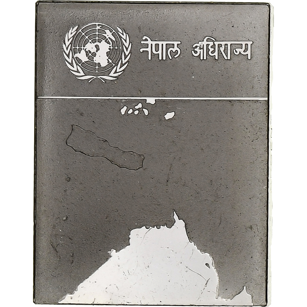 France, Medal, United Nations Flags, Nepal, Silver, 