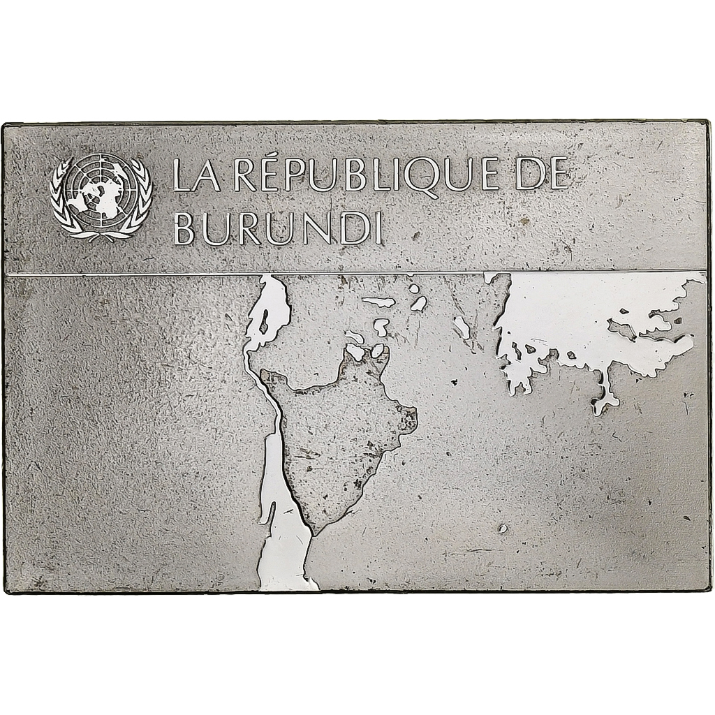 France, Medal, United Nations Flags, Burundi, Silver, 