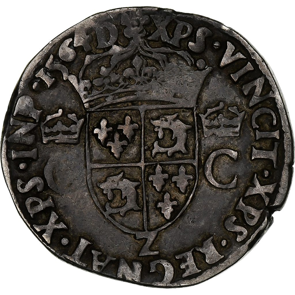 France, Charles IX, Teston du Dauphiné, 1564, Grenoble, Silver, VF