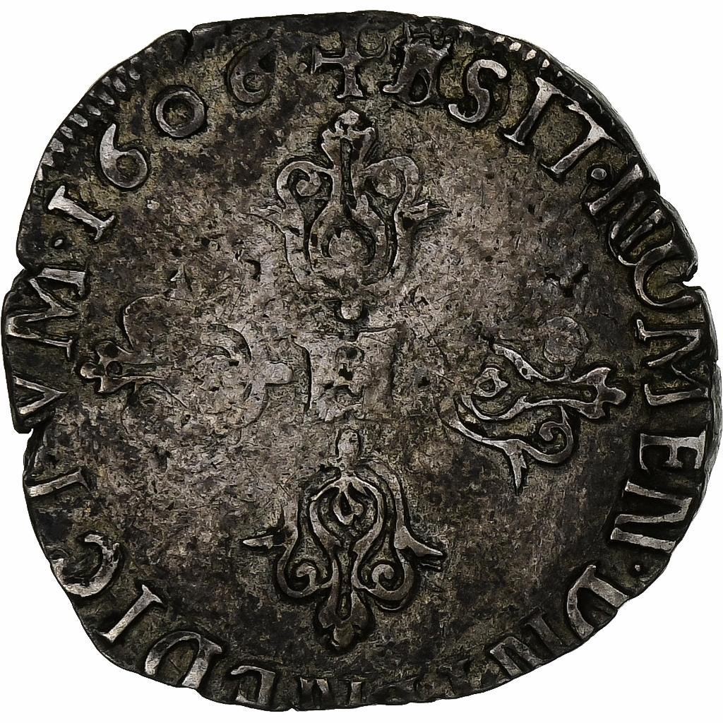 France, Henri IV, 1/2 Franc, 1606, Limoges, Silver, , Gadoury:590