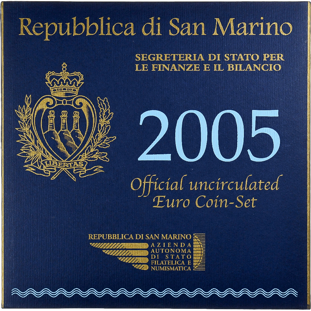 San Marino, Set 1 ct. - 5 Euro, FDC, 2005, Rome, STGL