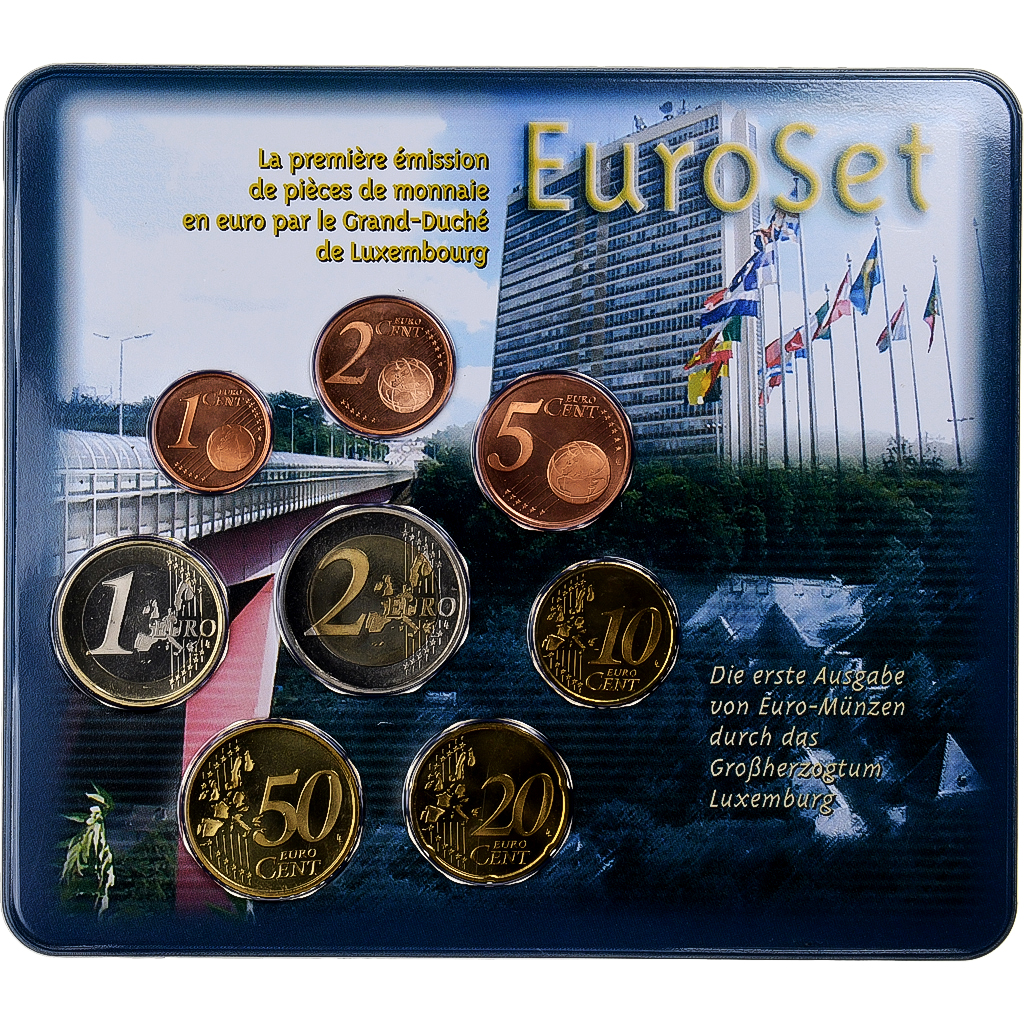 Luxemburg, Set 1 ct. - 2 Euro, Coin card.FDC, 2002, STGL