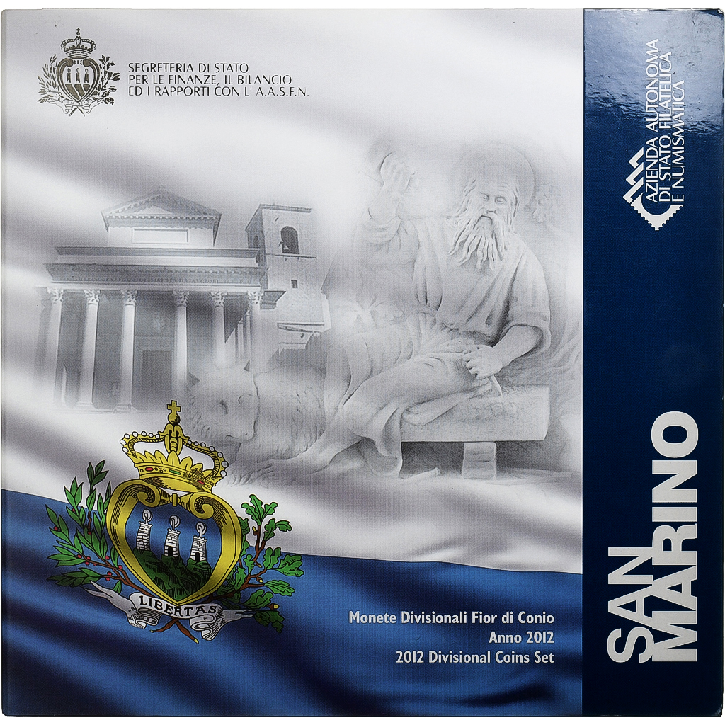 San Marino, Set 1 ct. - 2 Euro, Coin card.FDC, 2012, Rome, STGL