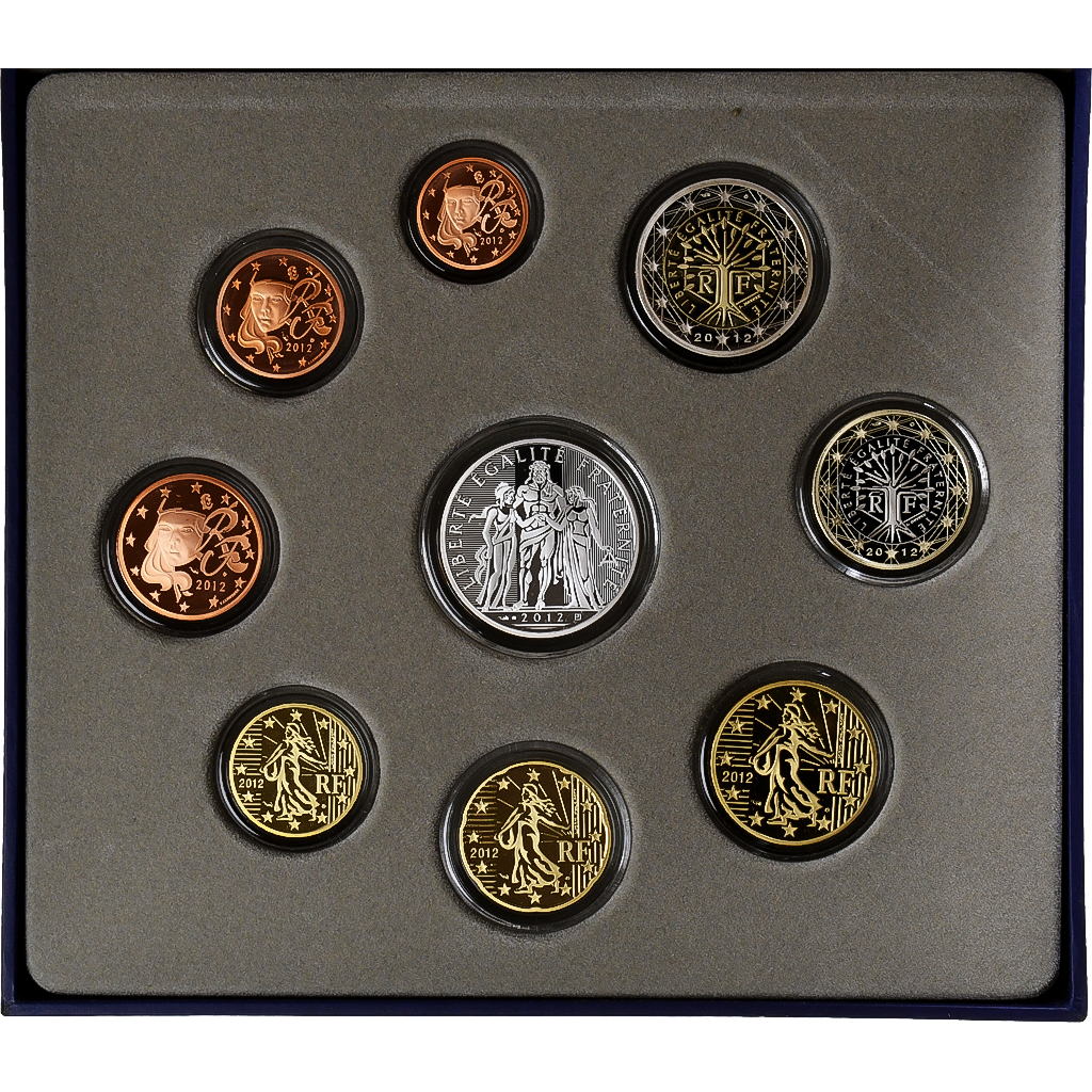 France, Coffret 1c. à 10€, BE, 2012, MDP, FDC