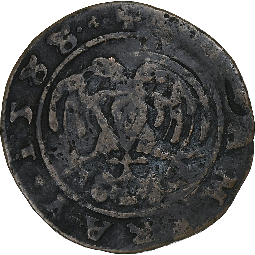 County of Cambrai, Jean de Montluc, 6 Deniers, 1588, Cambrai, Copper, 