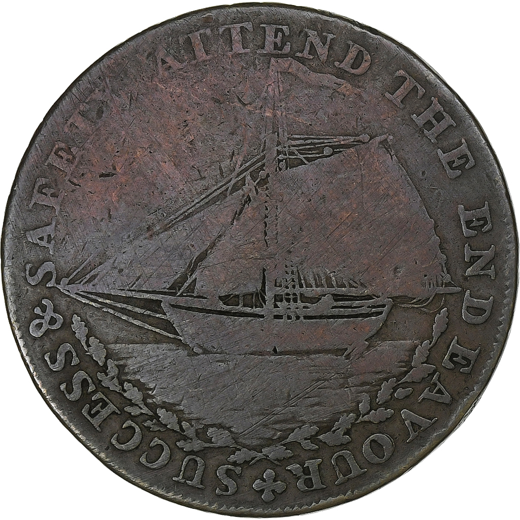 United Kingdom, Halfpenny Token, Hastings, 1794, Copper, 