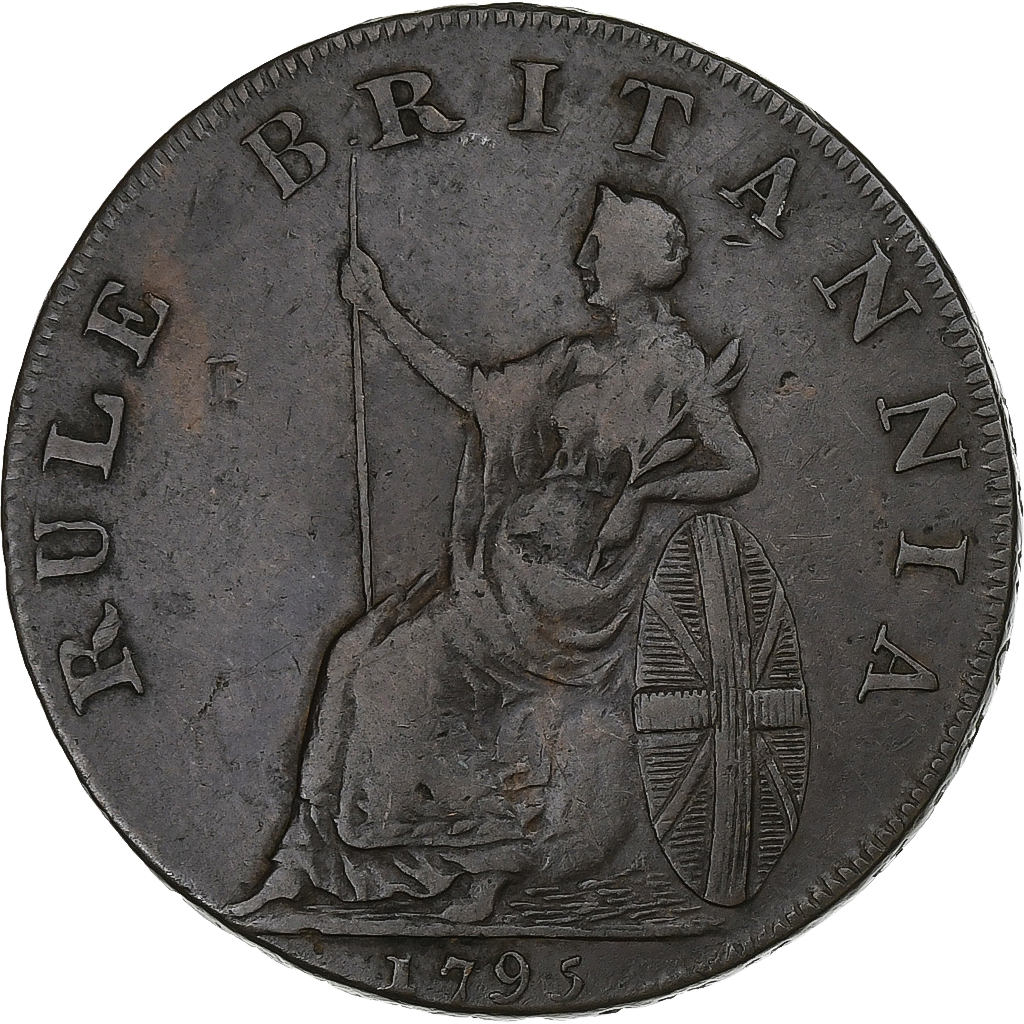 United Kingdom, Halfpenny Token, earl Howe, Hampshire, Emsworth, 1795, Copper