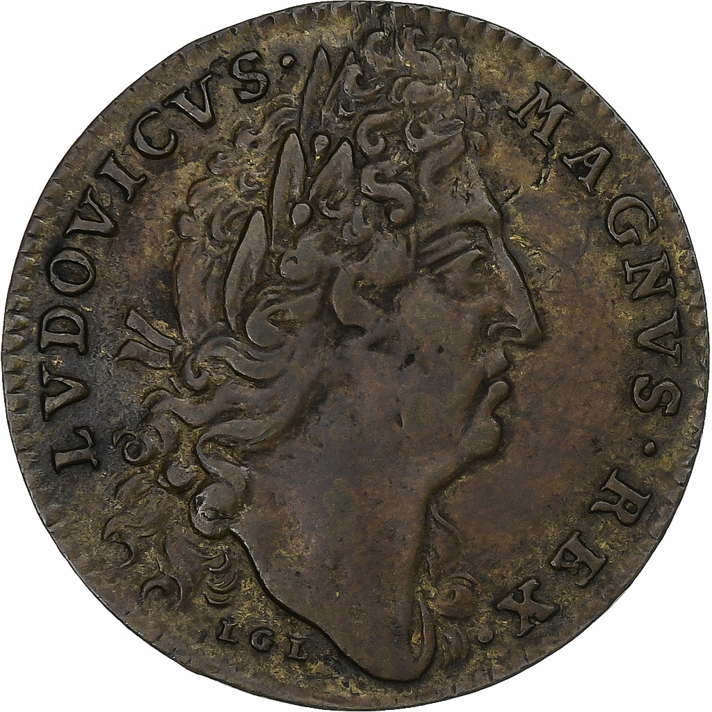 France, Token, Louis XIV, Extraordinaire des Guerres, n.d., Copper, 