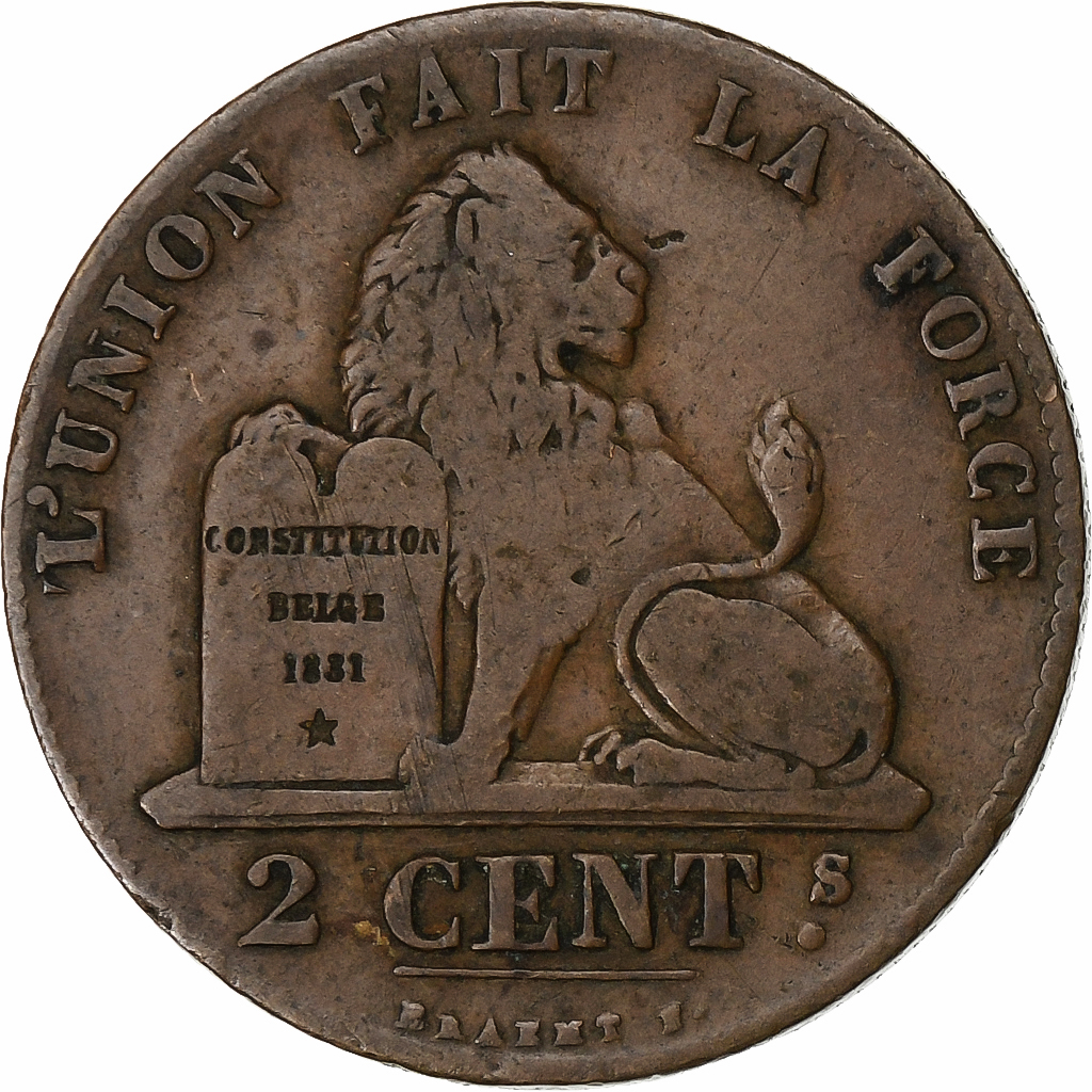 Belgium, Leopold I, 2 Centimes, 1847, Brussels, Copper, , KM:4.2