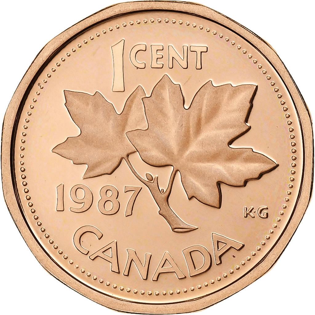 Canada, Elizabeth II, Cent, 1987, Ottawa, Proof, Bronze, , KM:132